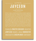 Jayceon | Name Art Print – Name Stories