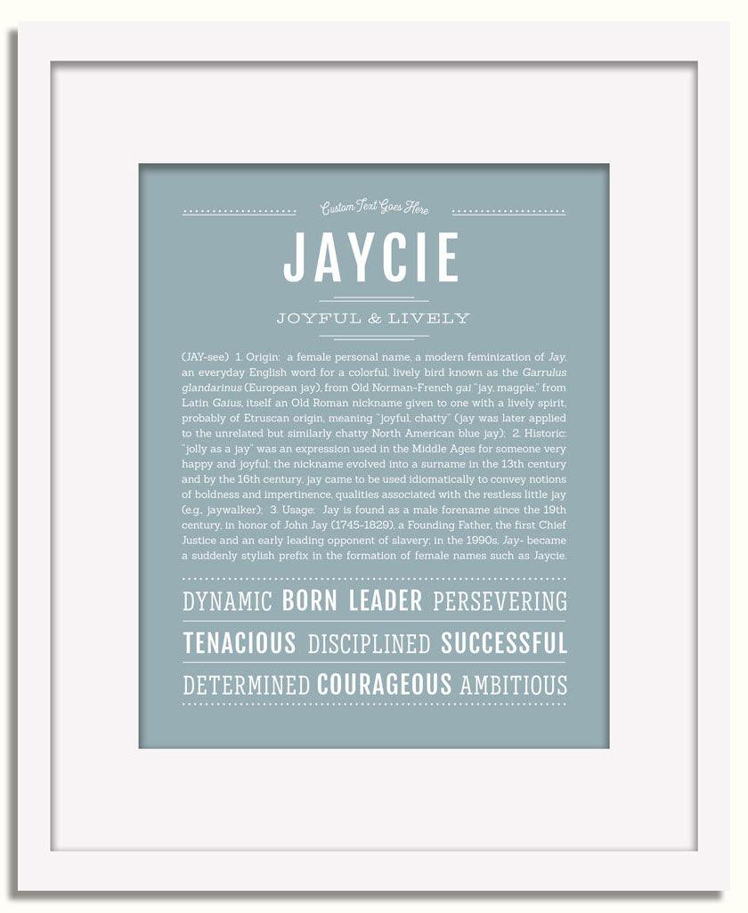 Frame Options | Powder Blue | White Frame, Matted