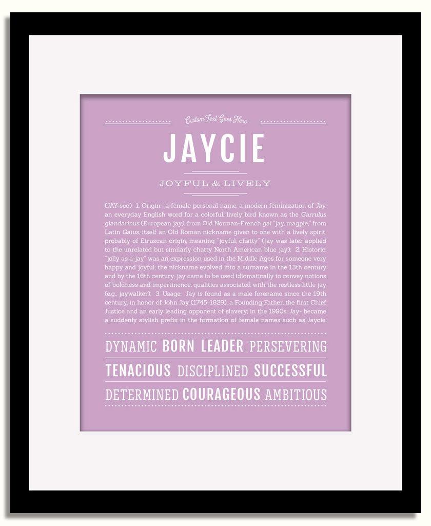 Frame Options | Lilac | Black Frame, Matted