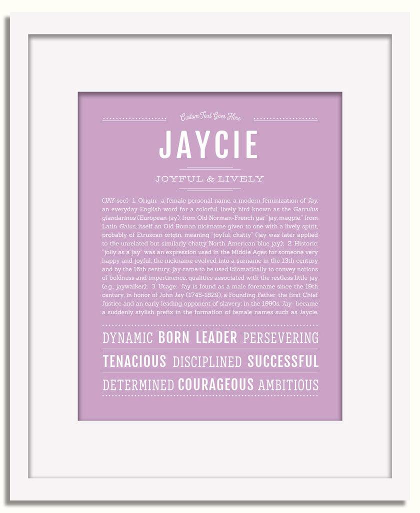 Frame Options | Lilac | White Frame, Matted