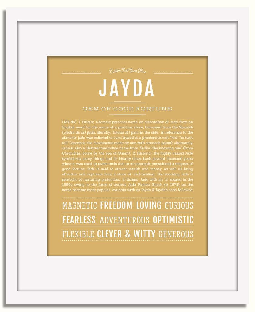 Frame Options | Matte Gold | White Frame, Matted