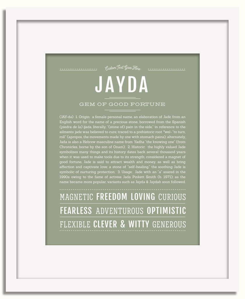 Frame Options | Sage | White Frame, Matted