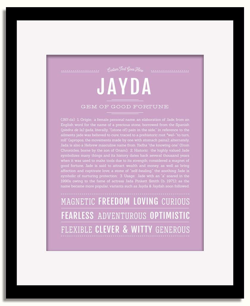 Frame Options | Lilac | Black Frame, Matted