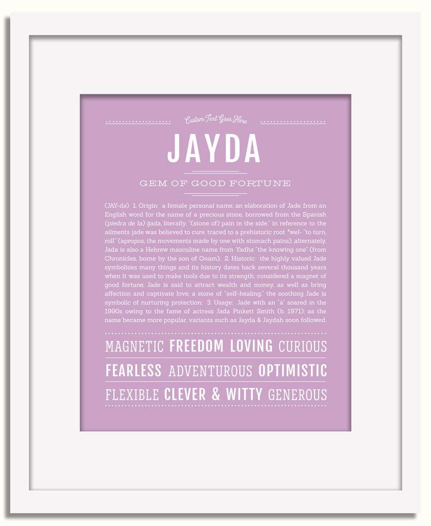 Frame Options | Lilac | White Frame, Matted