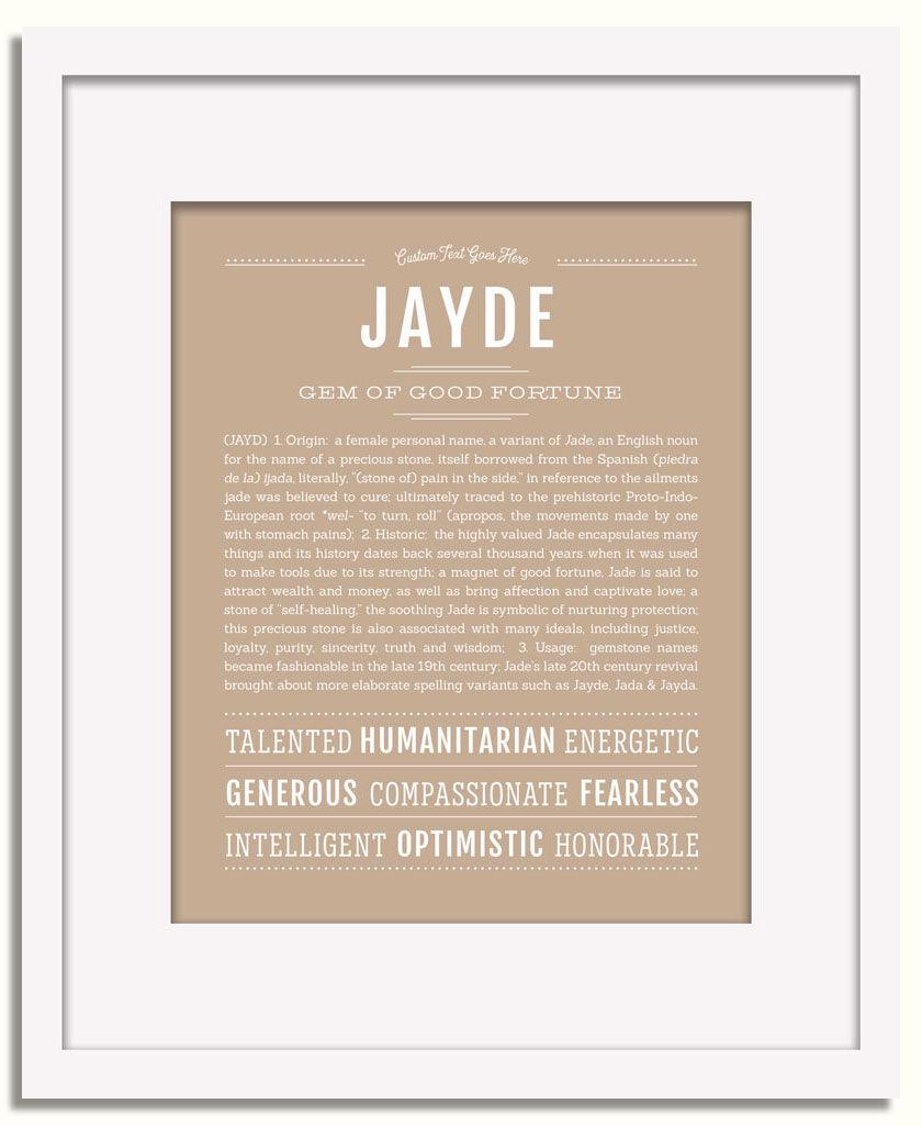 Frame Options | Tan | White Frame, Matted