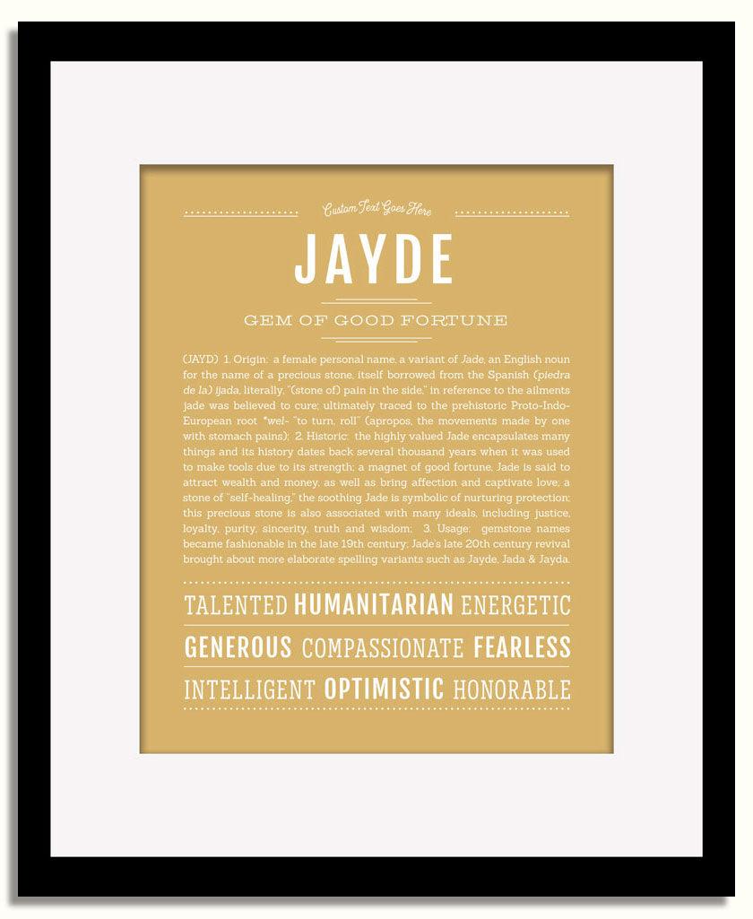 Frame Options | Matte Gold | Black Frame, Matted