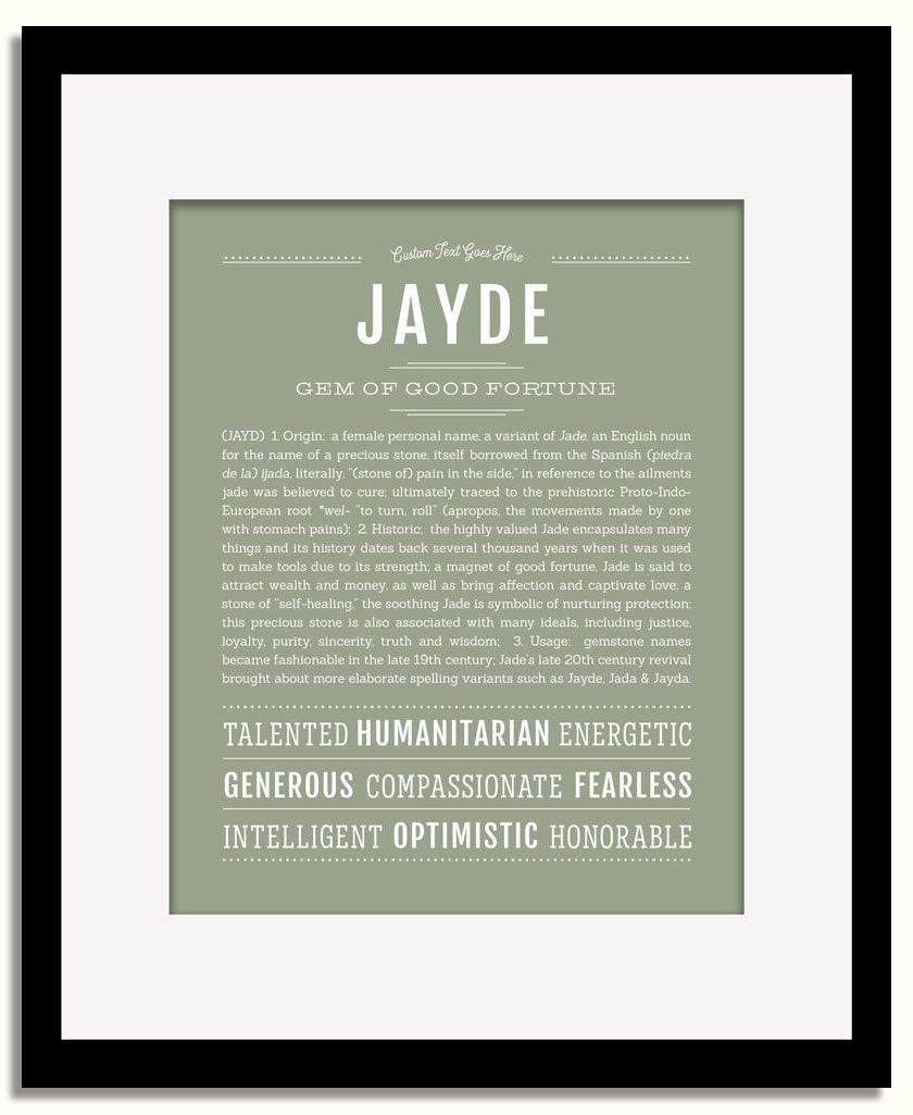 Frame Options | Sage | Black Frame, Matted