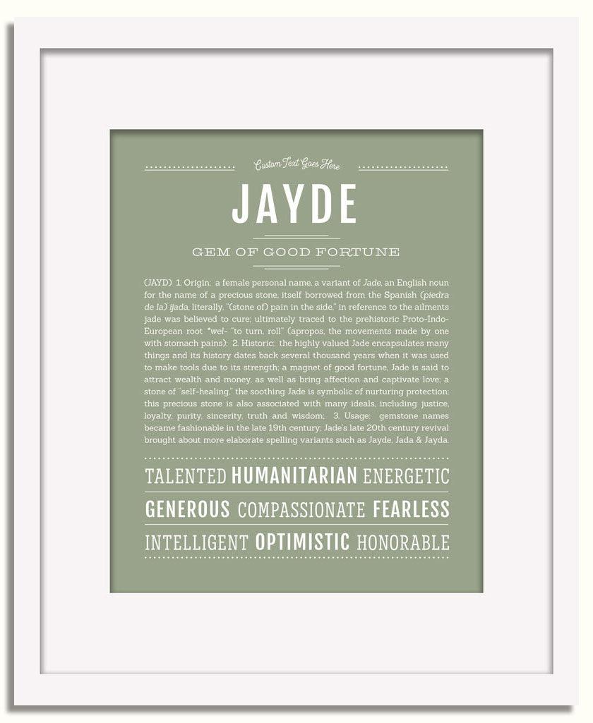 Frame Options | Sage | White Frame, Matted