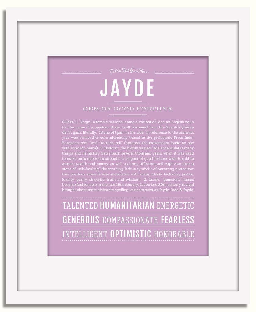 Frame Options | Lilac | White Frame, Matted