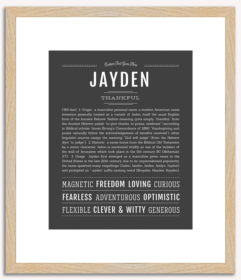 Jayden (female) | Name Art Print