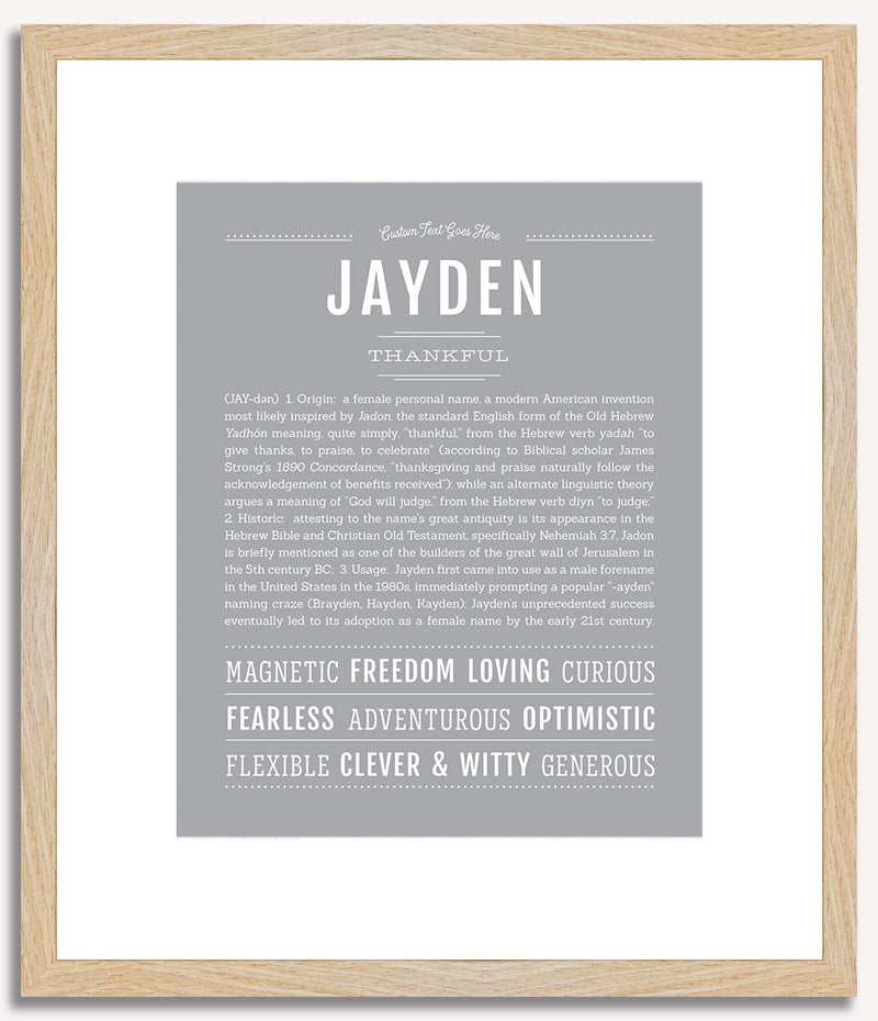 Jayden (male) | Name Art Print