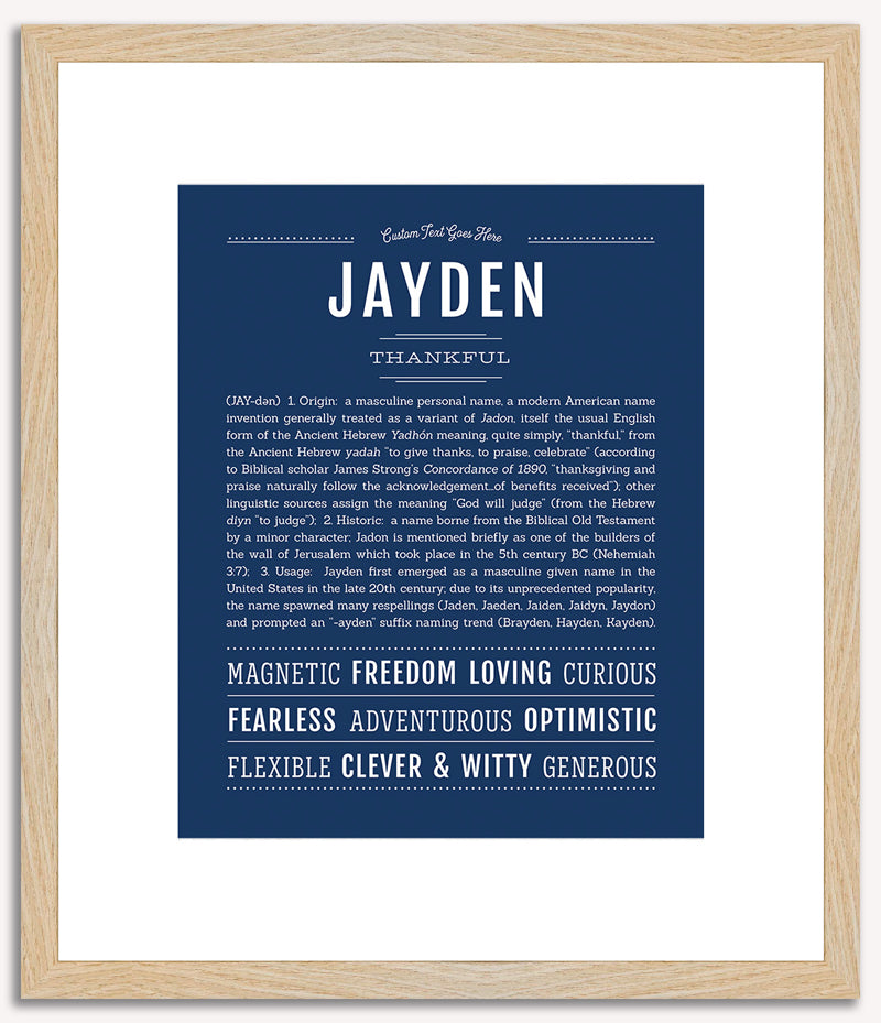 Jayden (male) | Name Art Print