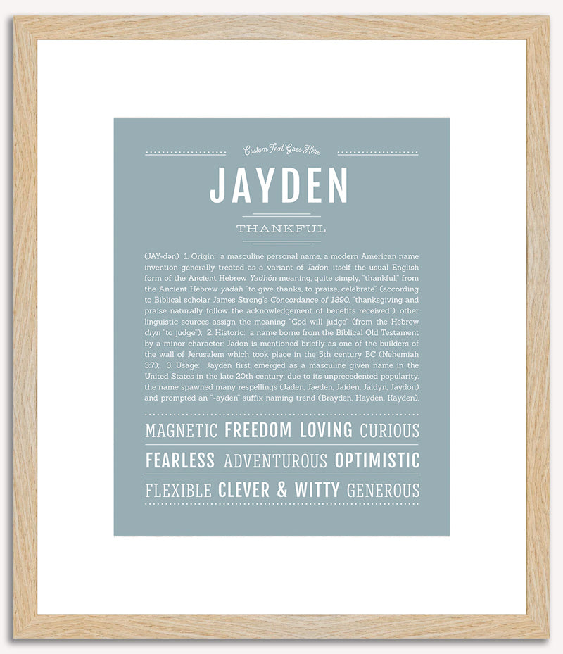 Jayden (male) | Name Art Print