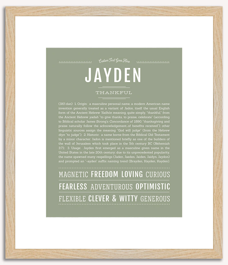 Jayden (male) | Name Art Print