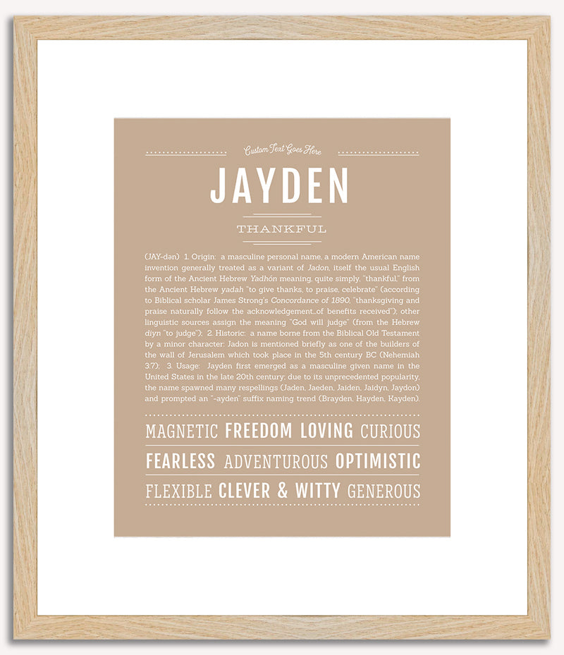 Jayden (male) | Name Art Print