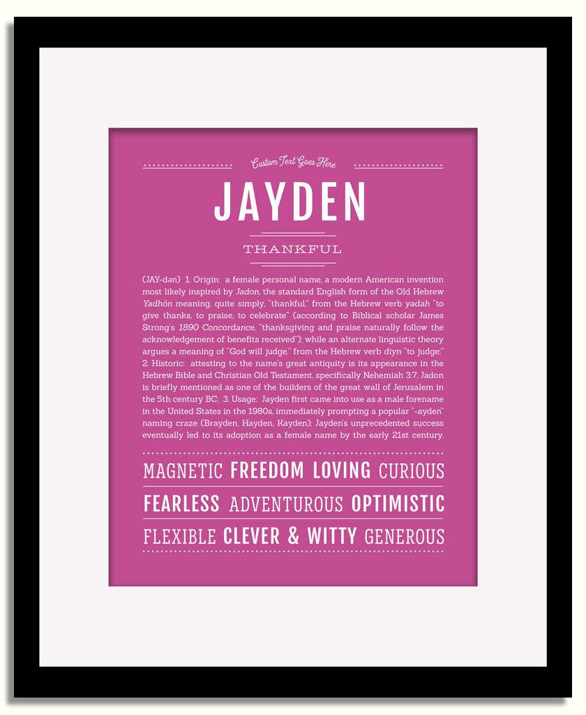 Frame Options | Dark Pink | Black Frame, Matted