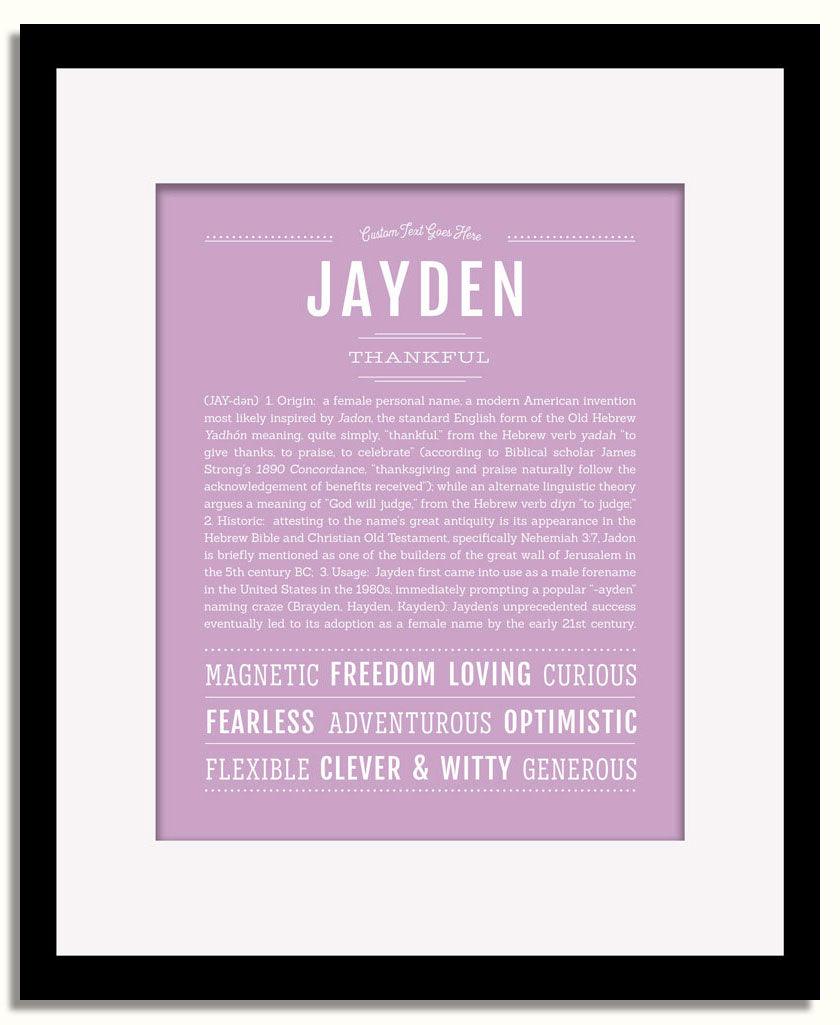 Frame Options | Lilac | Black Frame, Matted