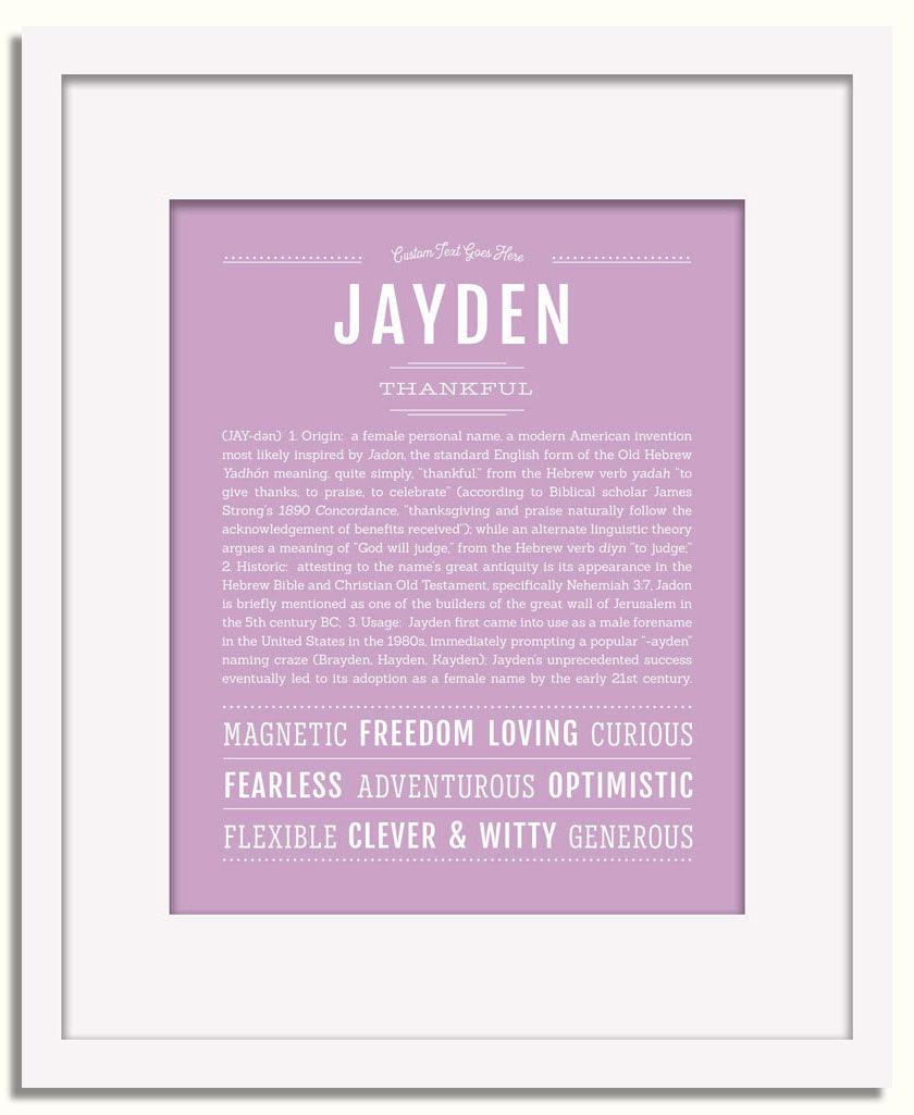 Frame Options | Lilac | White Frame, Matted