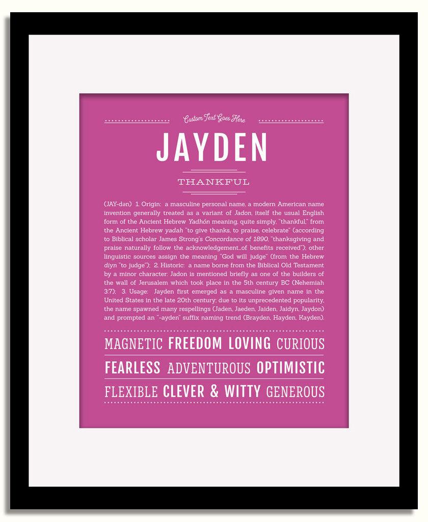 Frame Options | Dark Pink | Black Frame, Matted