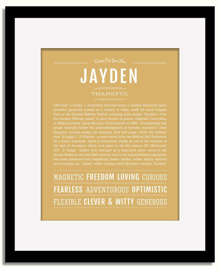 Frame Options | Matte Gold | Black Frame, Matted