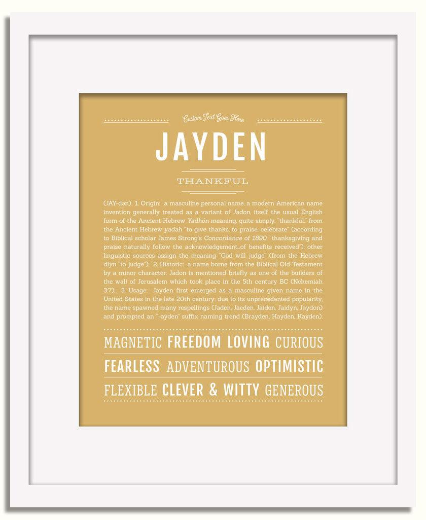 Frame Options | Matte Gold | White Frame, Matted