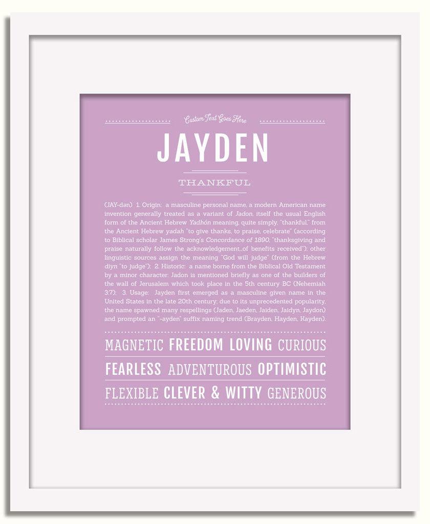 Frame Options | Lilac | White Frame, Matted