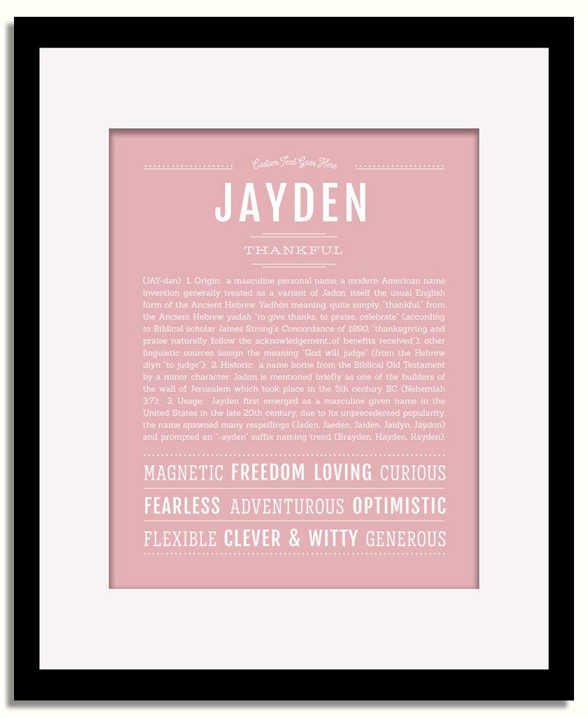 Frame Options | Dusty Rose | Black Frame, Matted