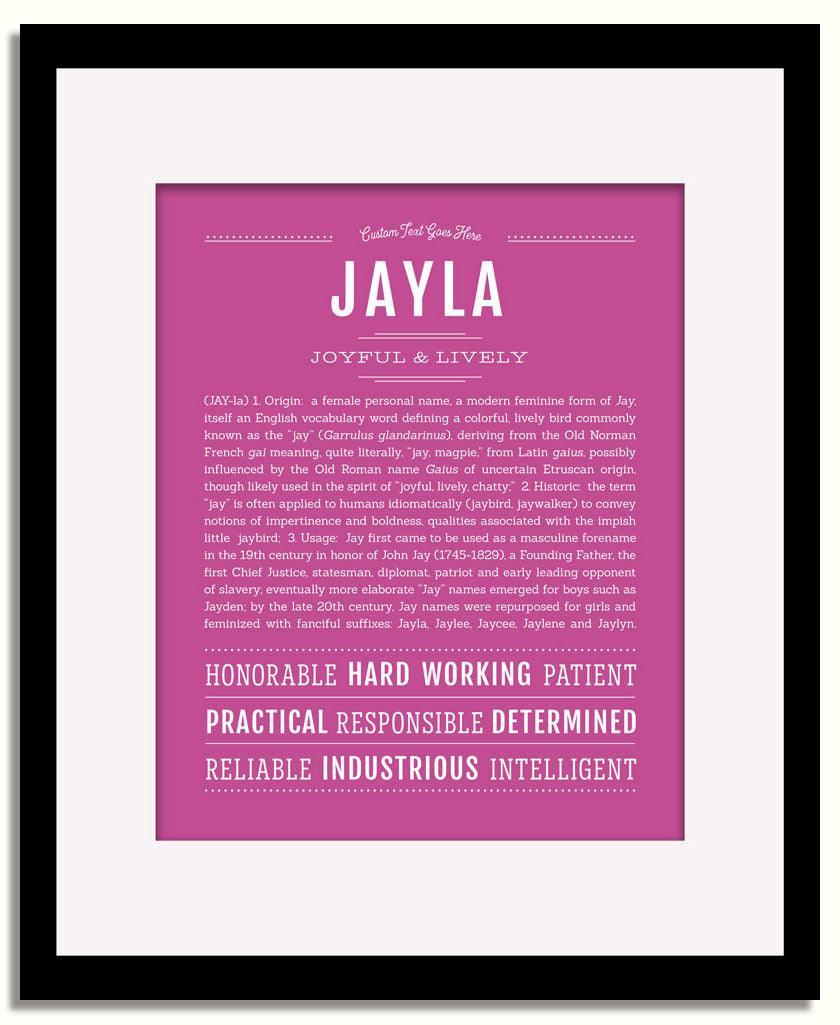 Frame Options | Dark Pink | Black Frame, Matted