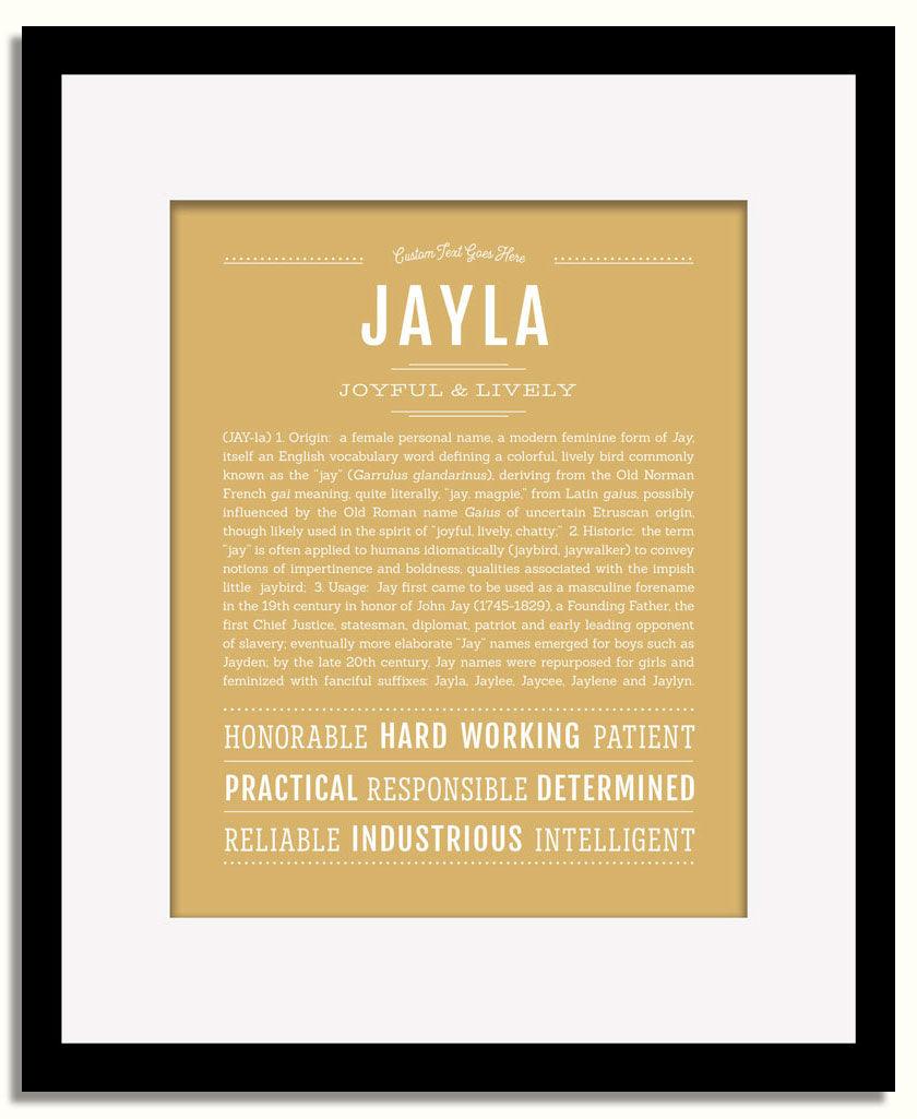 Frame Options | Matte Gold | Black Frame, Matted