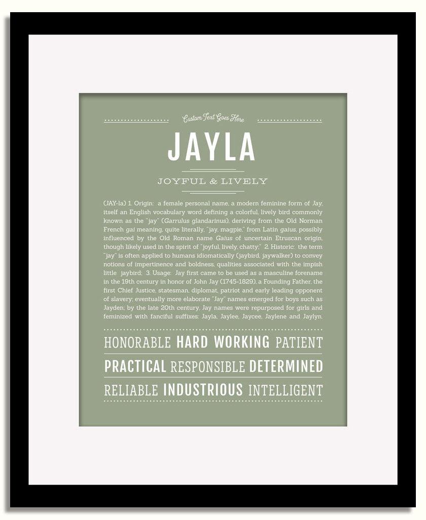 Frame Options | Sage | Black Frame, Matted