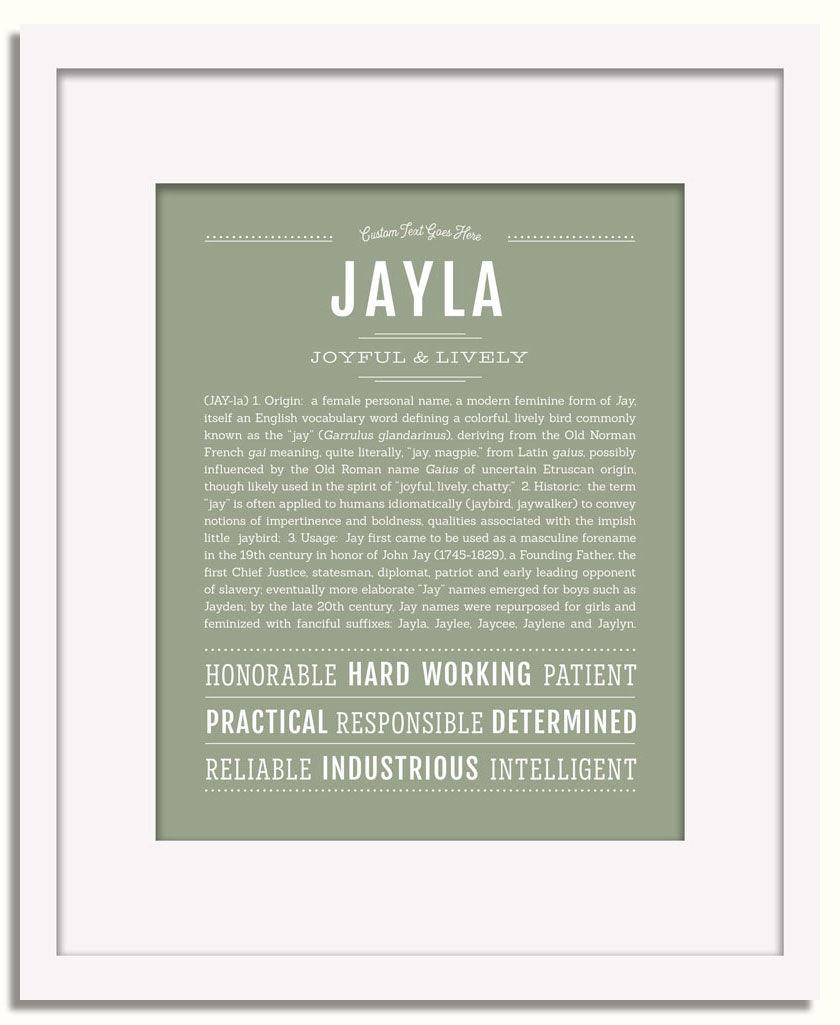 Frame Options | Sage | White Frame, Matted