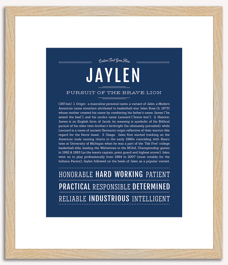 Jaylen (male) | Name Art Print