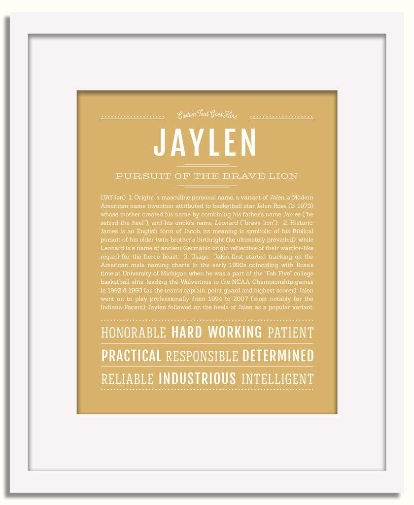 Frame Options | Matte Gold | White Frame, Matted