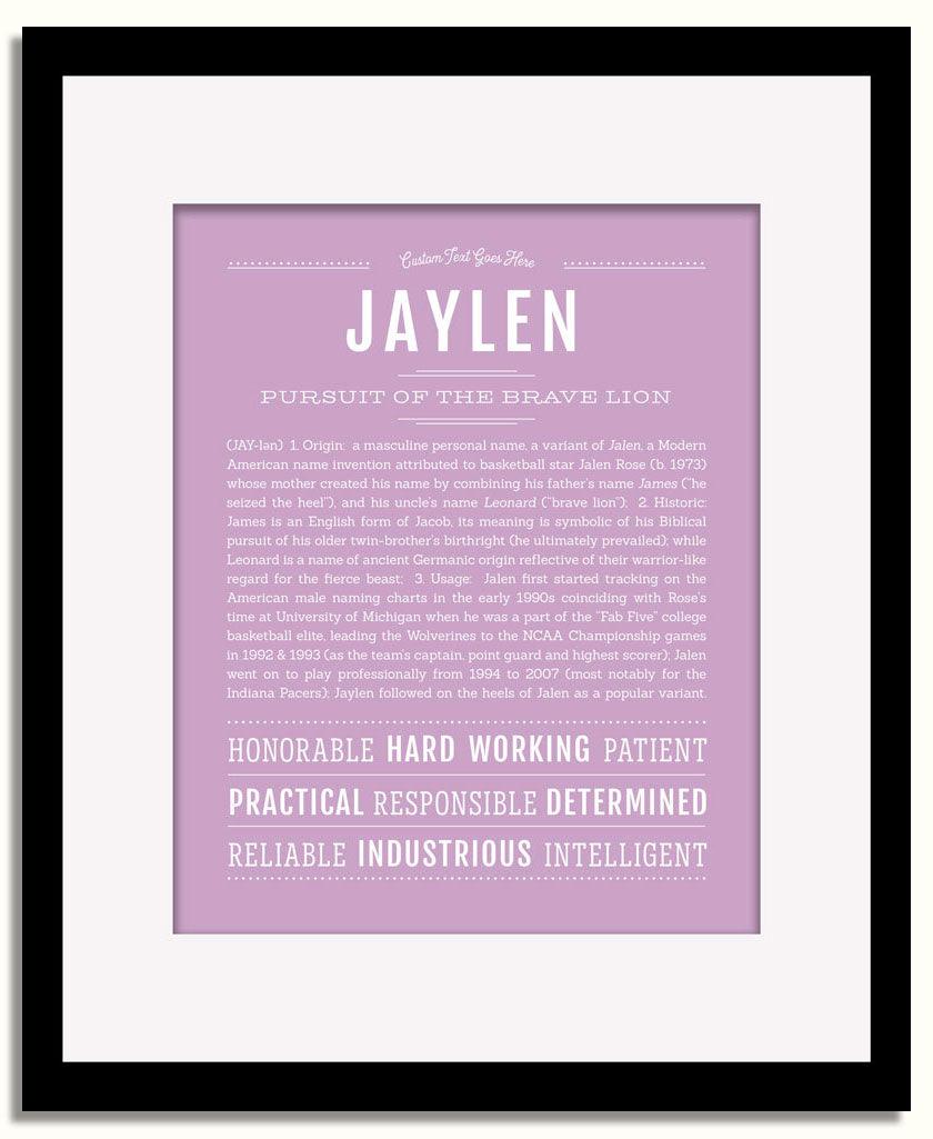 Frame Options | Lilac | Black Frame, Matted