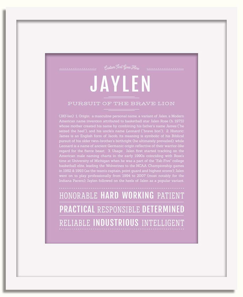 Frame Options | Lilac | White Frame, Matted