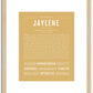 Jaylene | Name Art Print