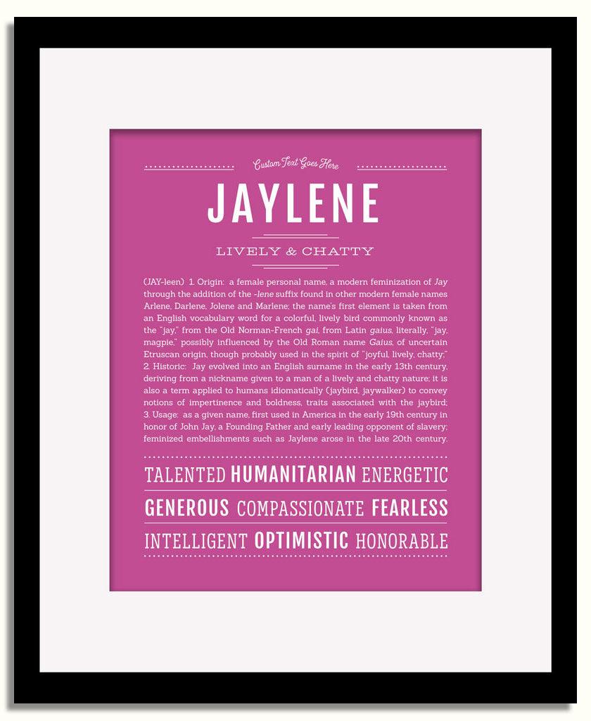 Frame Options | Dark Pink | Black Frame, Matted