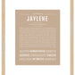 Jaylene | Name Art Print