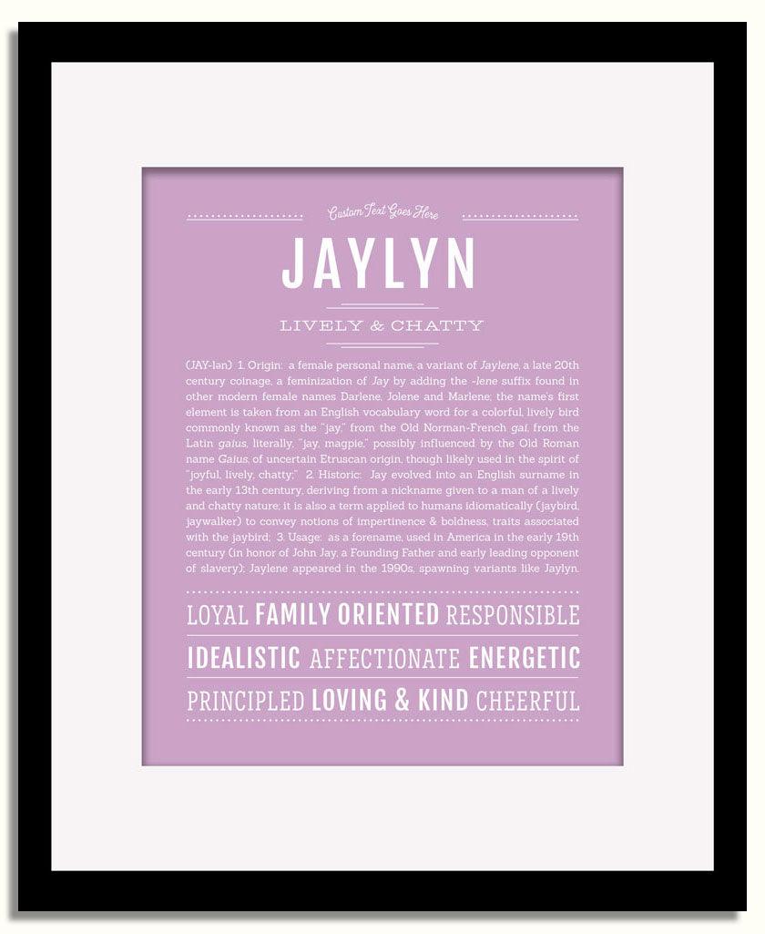 Frame Options | Lilac | Black Frame, Matted