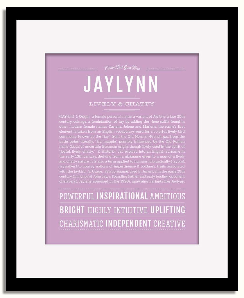 Frame Options | Lilac | Black Frame, Matted