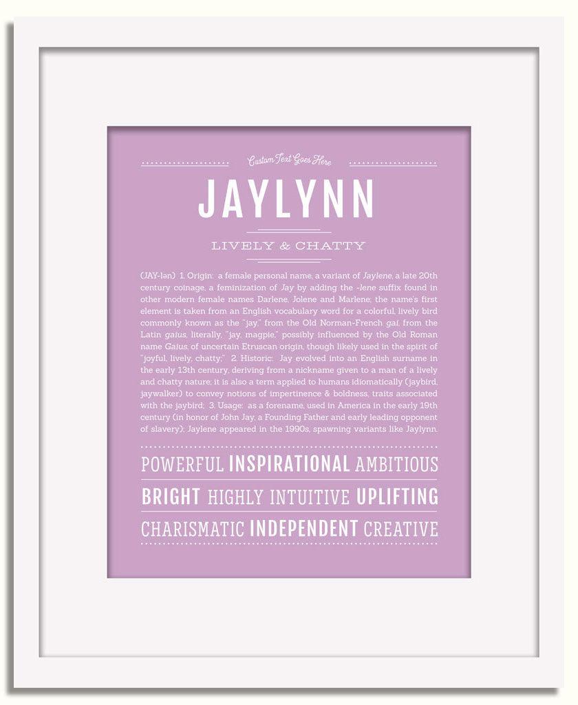 Frame Options | Lilac | White Frame, Matted