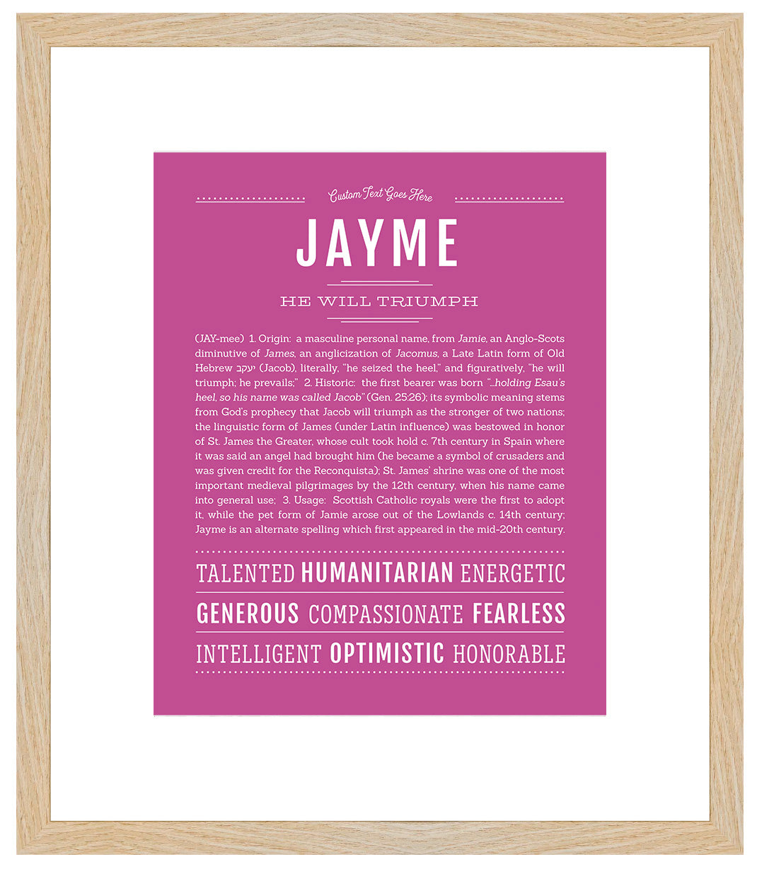 Jayme (female) | Name Art Print