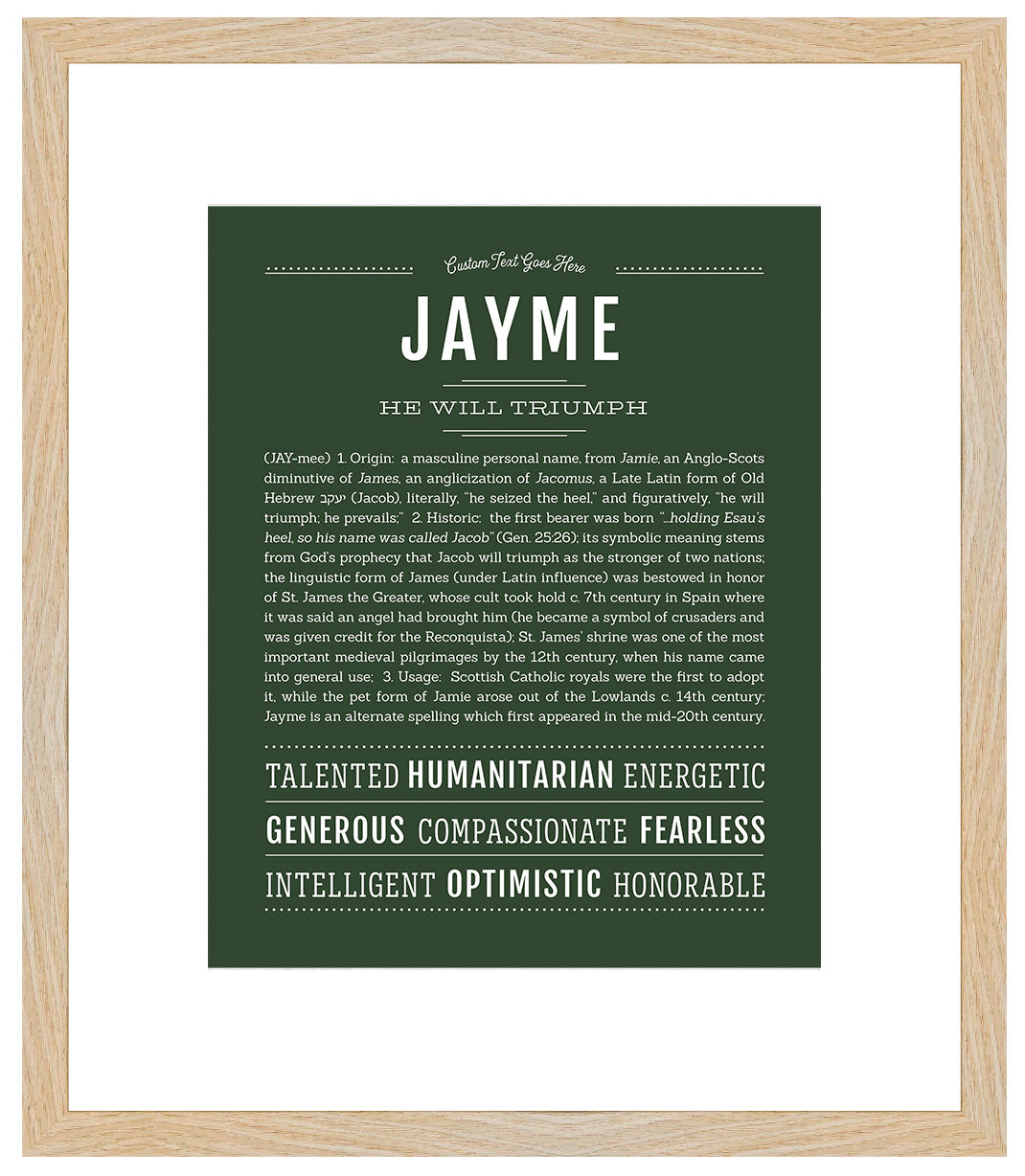 Jayme (female) | Name Art Print