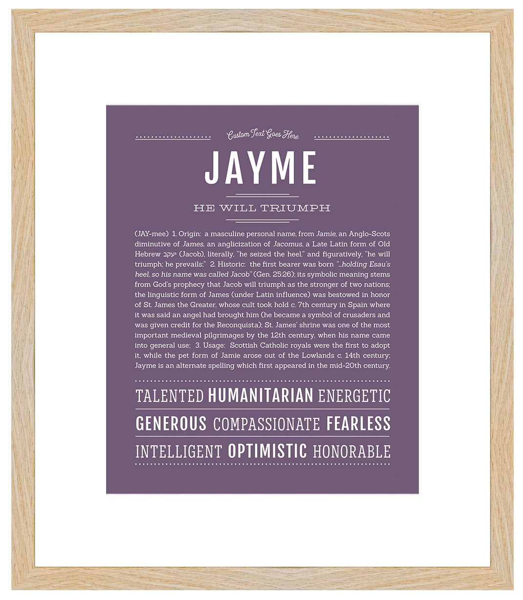 Jayme (female) | Name Art Print