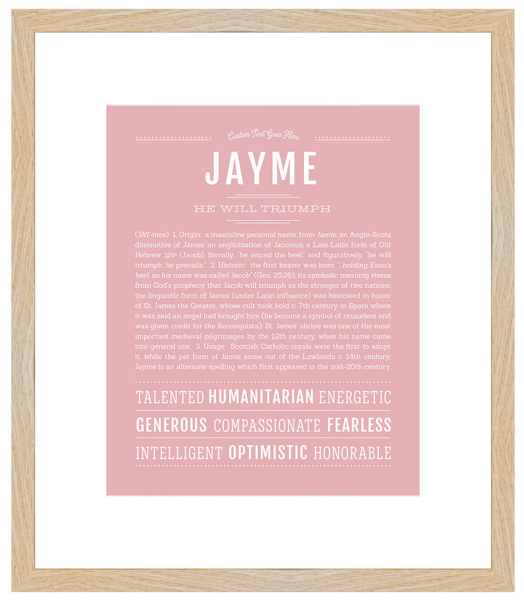 Jayme (female) | Name Art Print