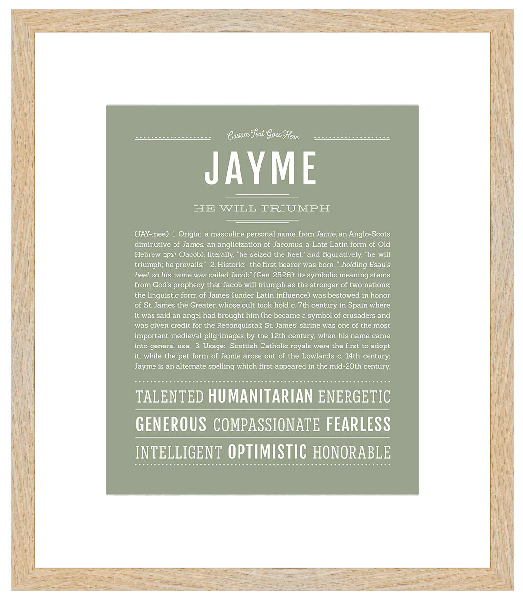 Jayme (female) | Name Art Print