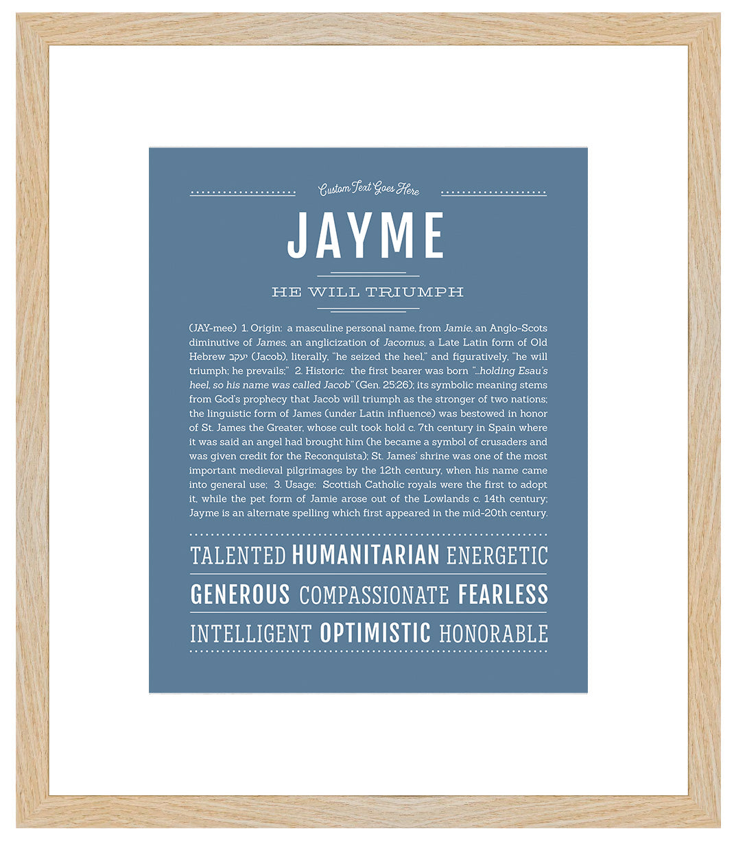 Jayme (female) | Name Art Print