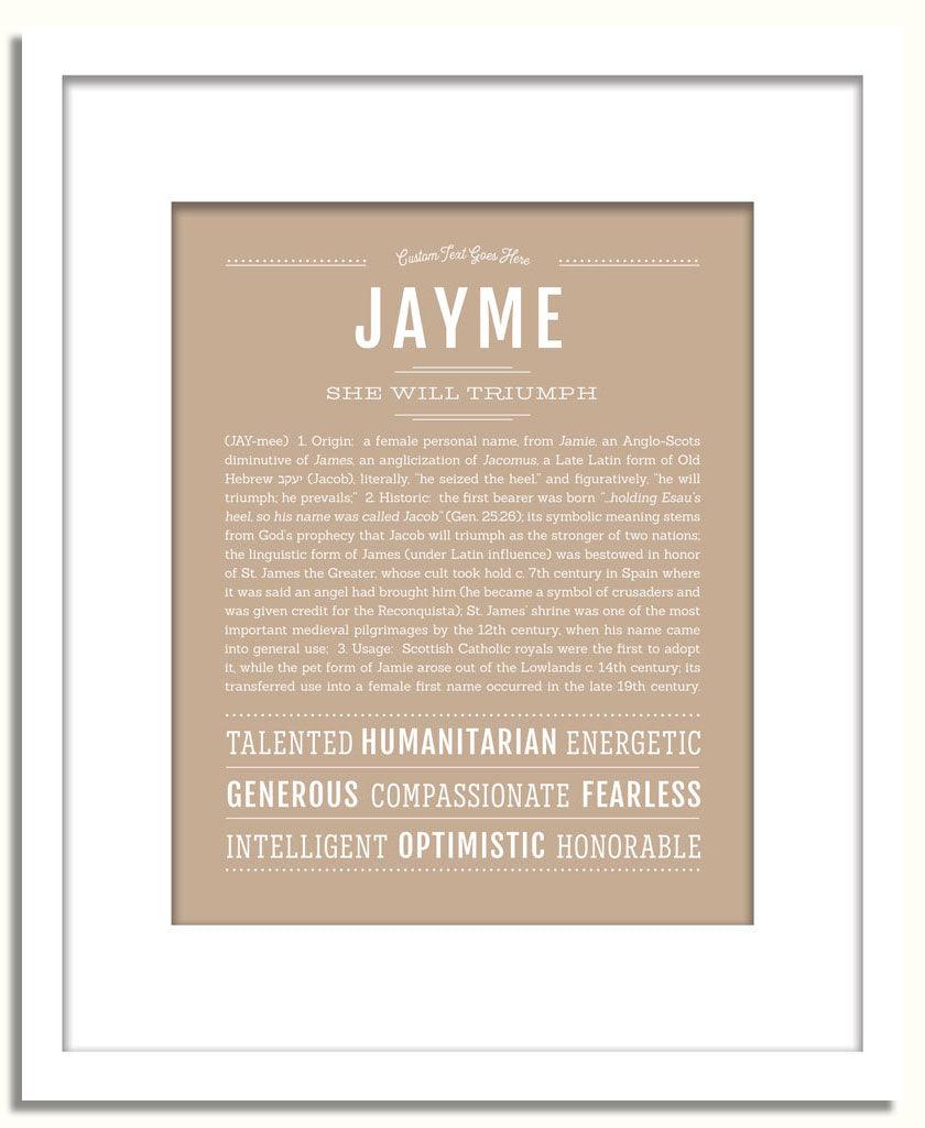 Frame Options | Tan | White Frame, Matted