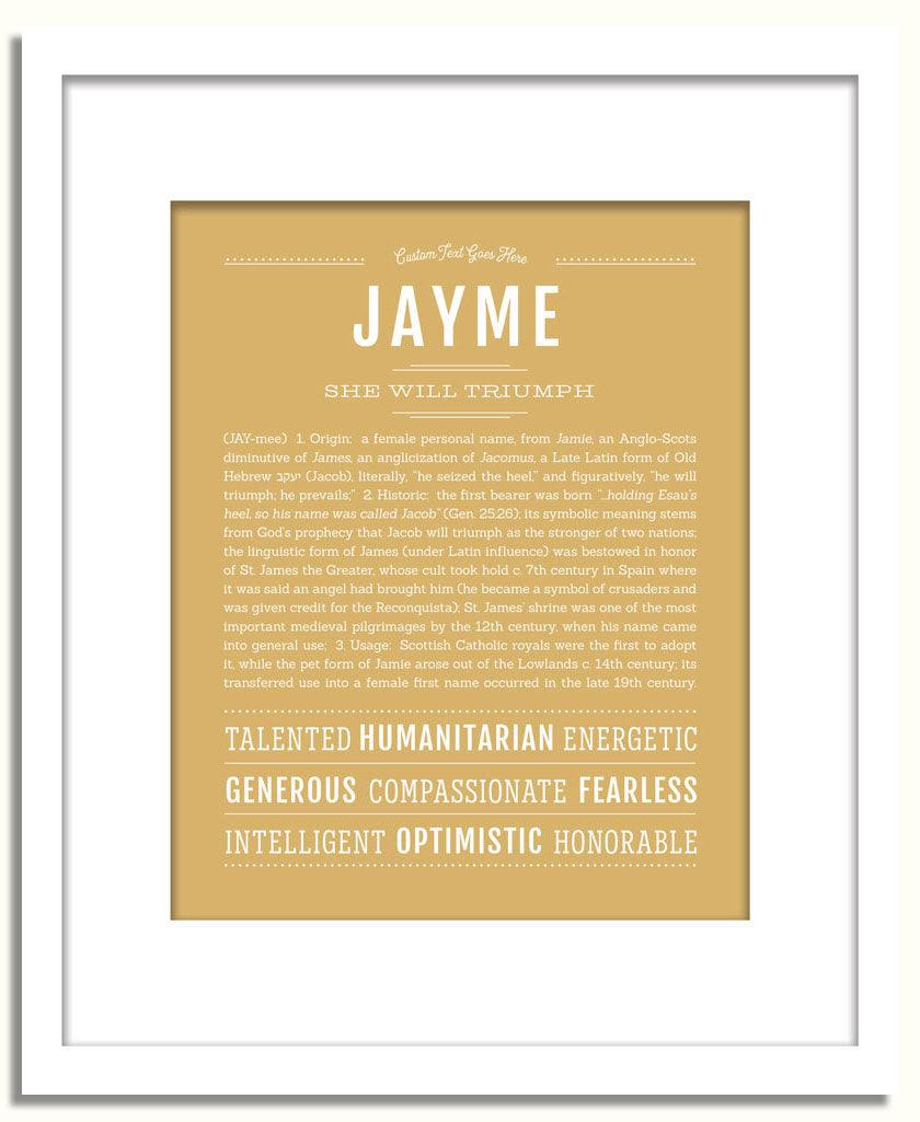 Frame Options | Matte Gold | White Frame, Matted