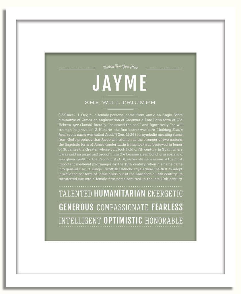 Frame Options | Sage | White Frame, Matted